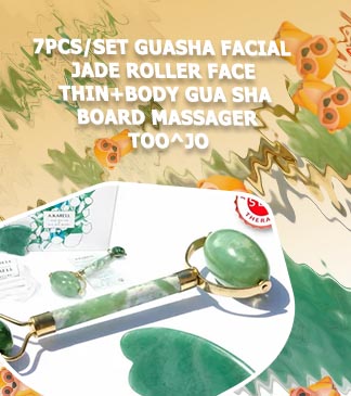 Real jade roller and gua sha set