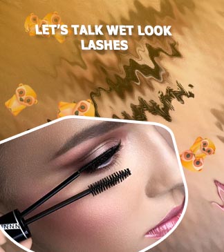 Wet mascara lash extensions
